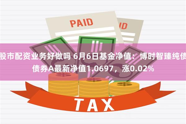 股市配资业务好做吗 6月6日基金净值：博时智臻纯债债券A最新净值1.0697，涨0.02%